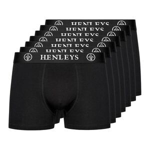 Henleys Mens McBlacken Boxer Shorts (Pack of 7) / Black